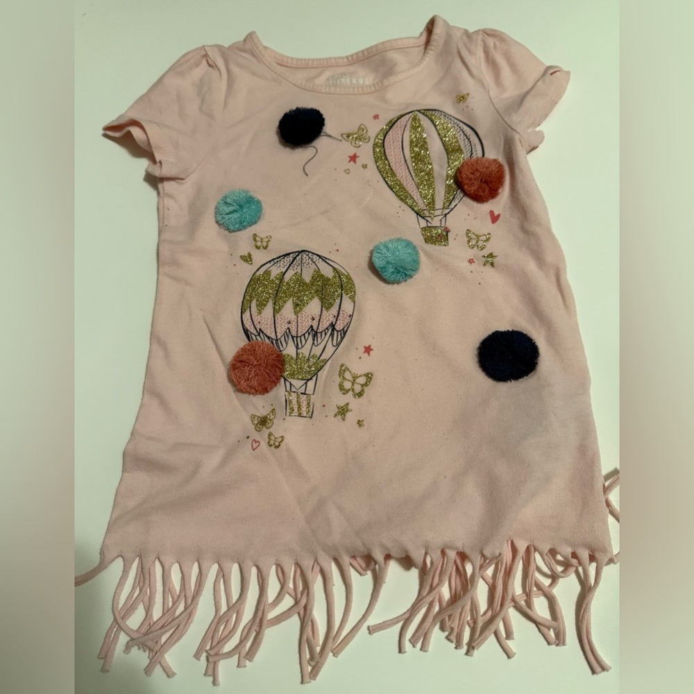 Epic Threads Pink Hot Air Balloon Fringe Tee